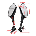 LED Turn Signal Side Mirrors 10MM for Kawasaki Ninja Z750 (2007–2012)