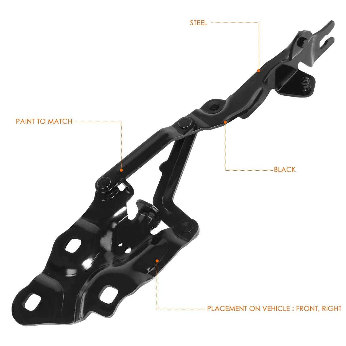 Right Passenger Side Steel Engine Hood Hinge for BMW X3 X4 (2011–2018)