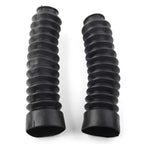 Rubber Front Fork Dust Cover Boots for Motorcycle Universal Black