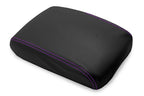 Leather Console Lid Armrest Cover for Infiniti FX35 (2009–2012) Purple Stitch