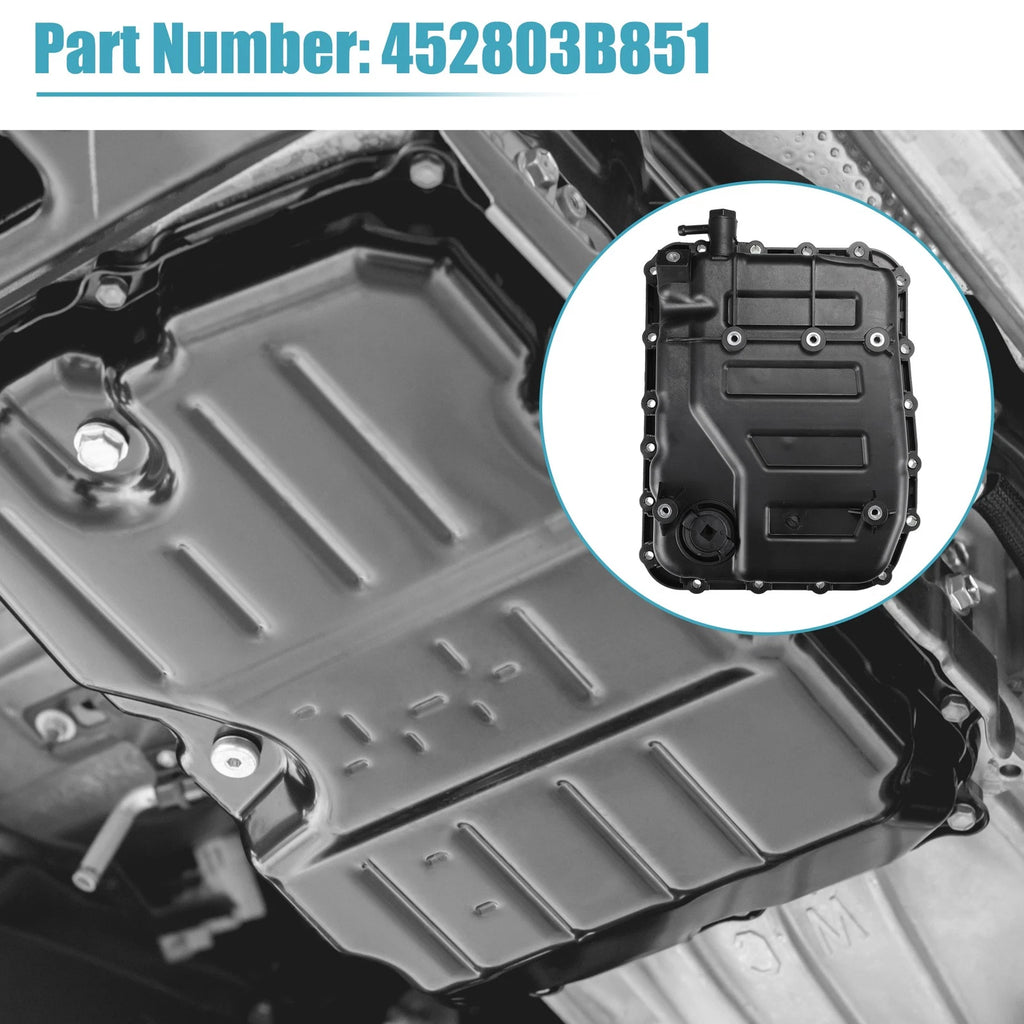 Set of 1 Oil Pan Cover for Hyundai Santa Fe (2013–2018) No. 452803B851 Plastic Black