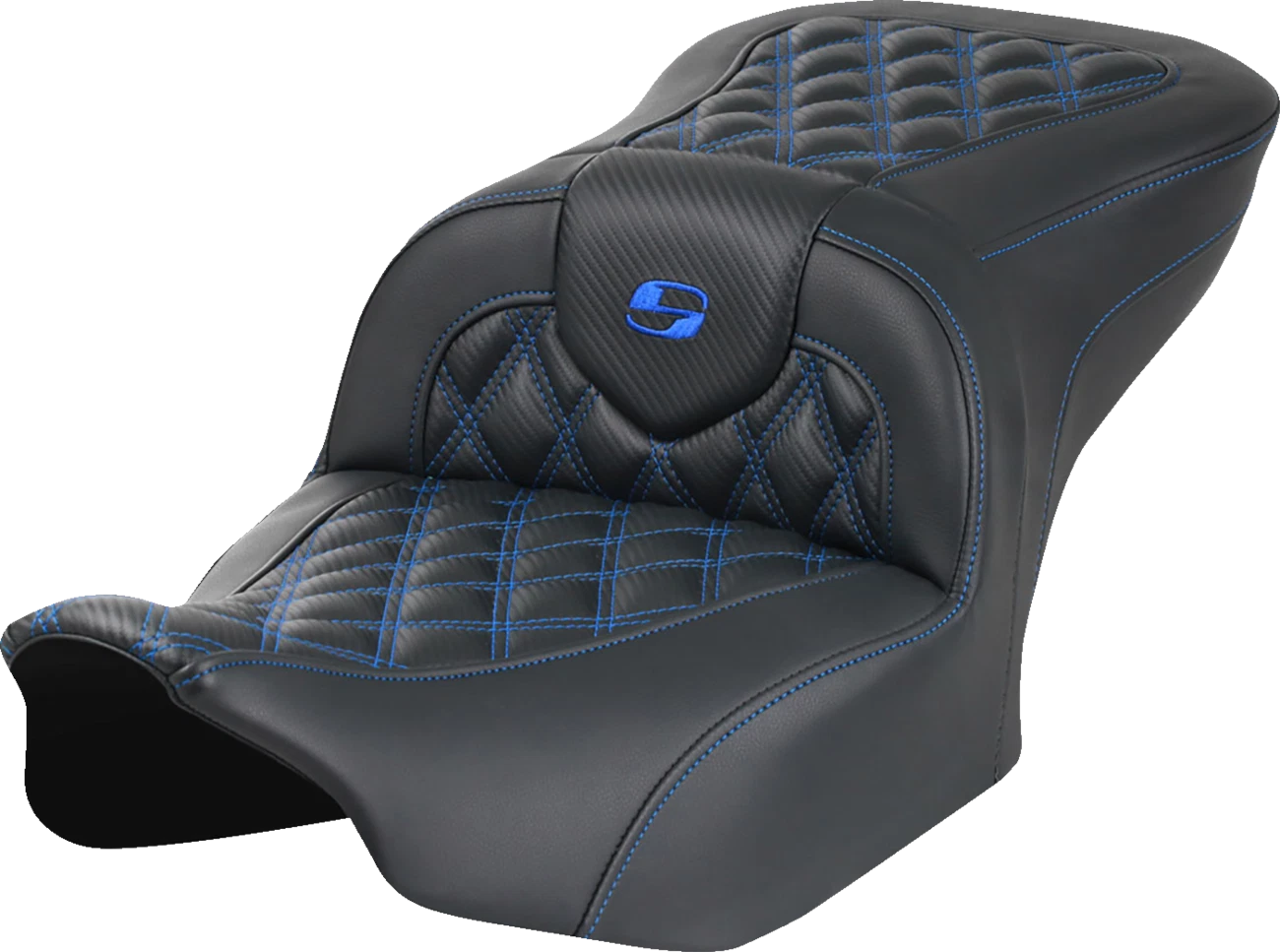SADDLEMEN RoadSofa Seat for Motorcycle (without Backrest, Carbon Fiber)