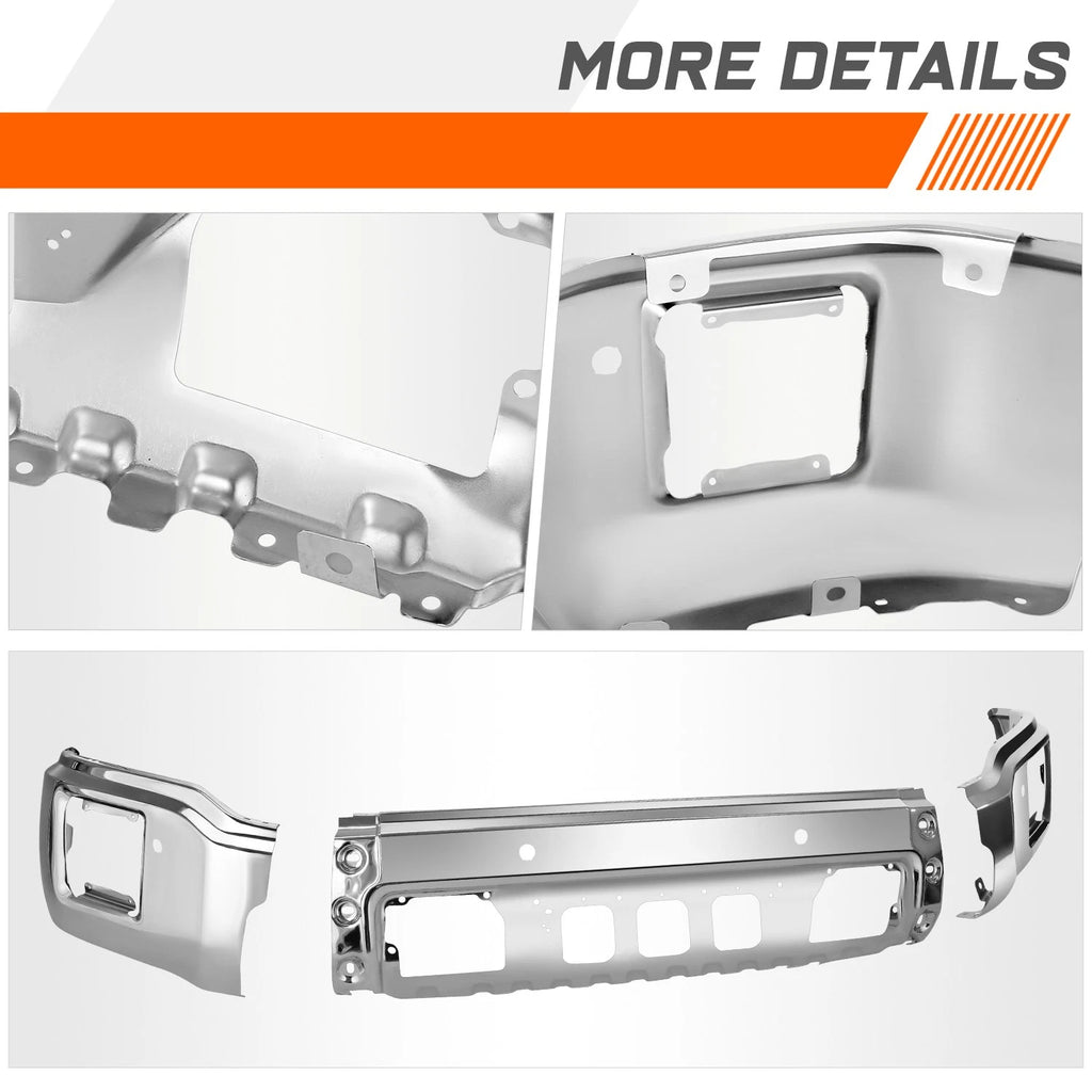 Chrome Front Bumper Face Bar for GMC Sierra (2007–2013)