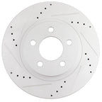 Front Drilled & Slotted Brake Rotors + Ceramic Pads for Ford Explorer