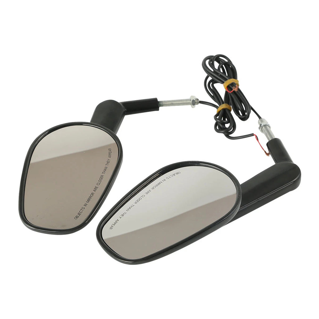 Set of 2 Rearview Mirrors with LED Turn Signals for Harley V-Rod VRSCF (2009–2017)