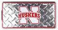 Nebraska Car Truck Tag License Plate Diamond Plate Metal Sign