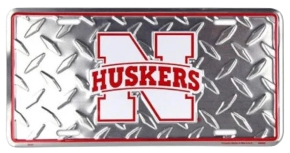 Nebraska Car Truck Tag License Plate Diamond Plate Metal Sign