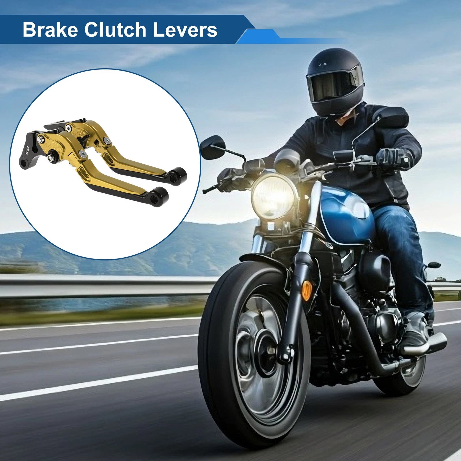 Adjustable Brake Clutch Levers for Suzuki GSXR150 (2017–2020) Gold Tone