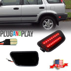 2X Smoked Lens Red LED Side Marker Lights for Honda CR-V (1997–2001)