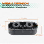 2X 2-Hole Muffler Exhaust Hanger Insulators for Universal Fit
