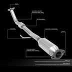 Catalytic Converter Flex Exhaust Pipe Kit for Toyota Camry Solara (1997–2001)