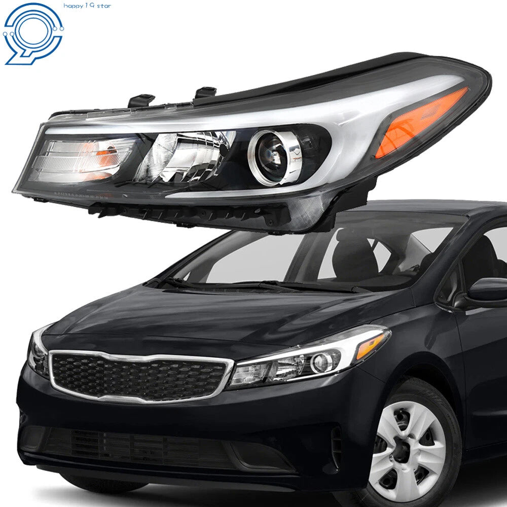 Halogen Headlights for Kia Forte Sedan (2017–2018) Left Driver Side