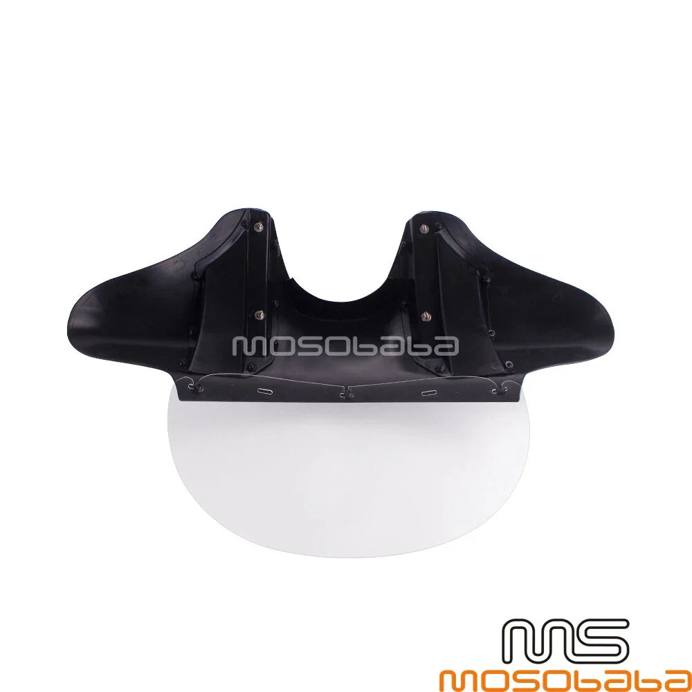 Black Batwing Windshield Fairing for Harley Softail FLSTF FLHR