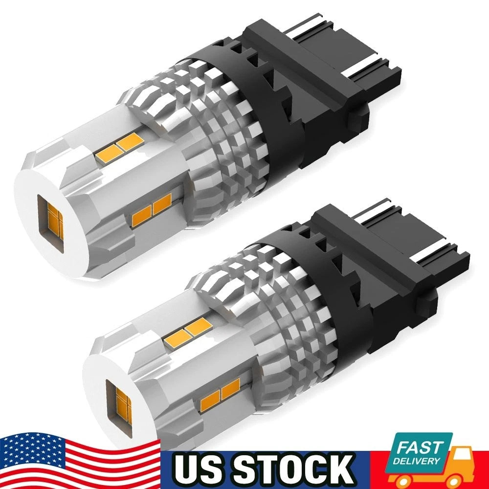 2X AUXITO 3157 3156 Amber LED Turn Signal Parking Light Bulb for
