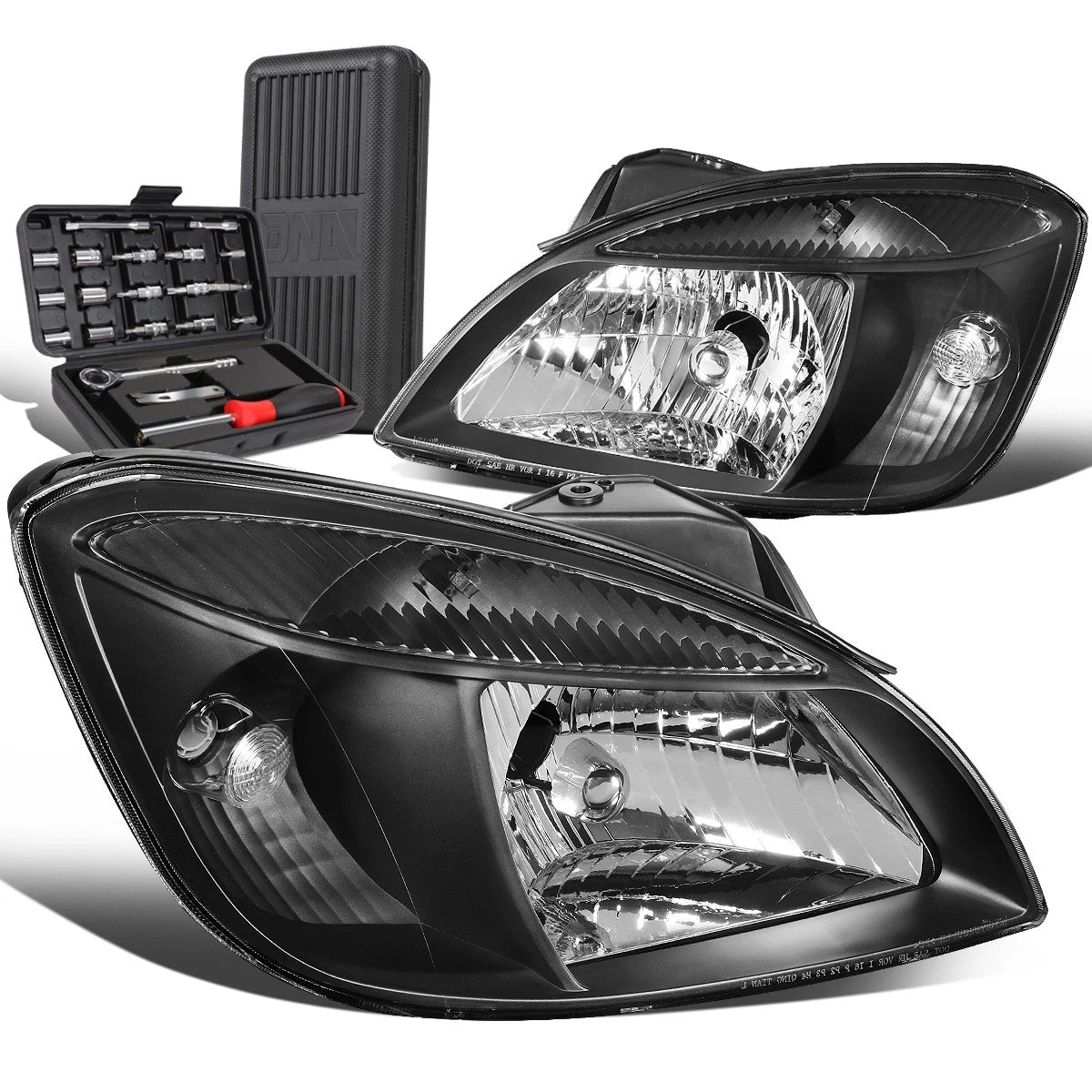 Factory Style Black Housing Clear Corner Headlights for Kia Rio 5 (2006–2008)