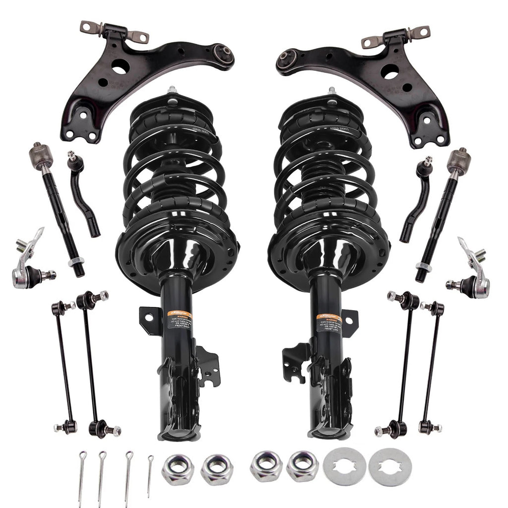 Front Struts + Control Arms + Sway Bar + Tie Rods for Toyota Camry (2007–2011)