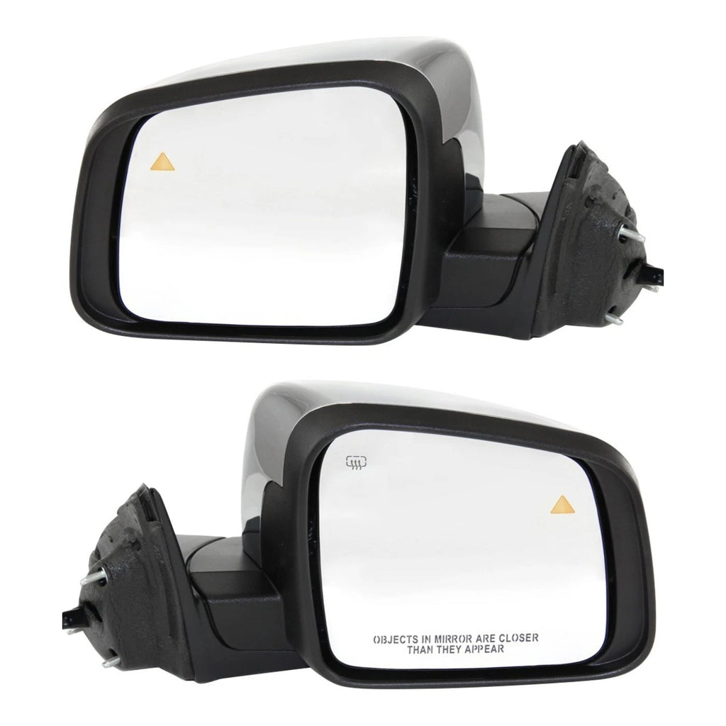 Mirror Set for Jeep Grand Cherokee (2011–2021) Heated Manual Fold Chrome