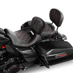 Driver Passenger Seats & Rider Backrest Pad for Harley Touring Street Glide (2009–2023)