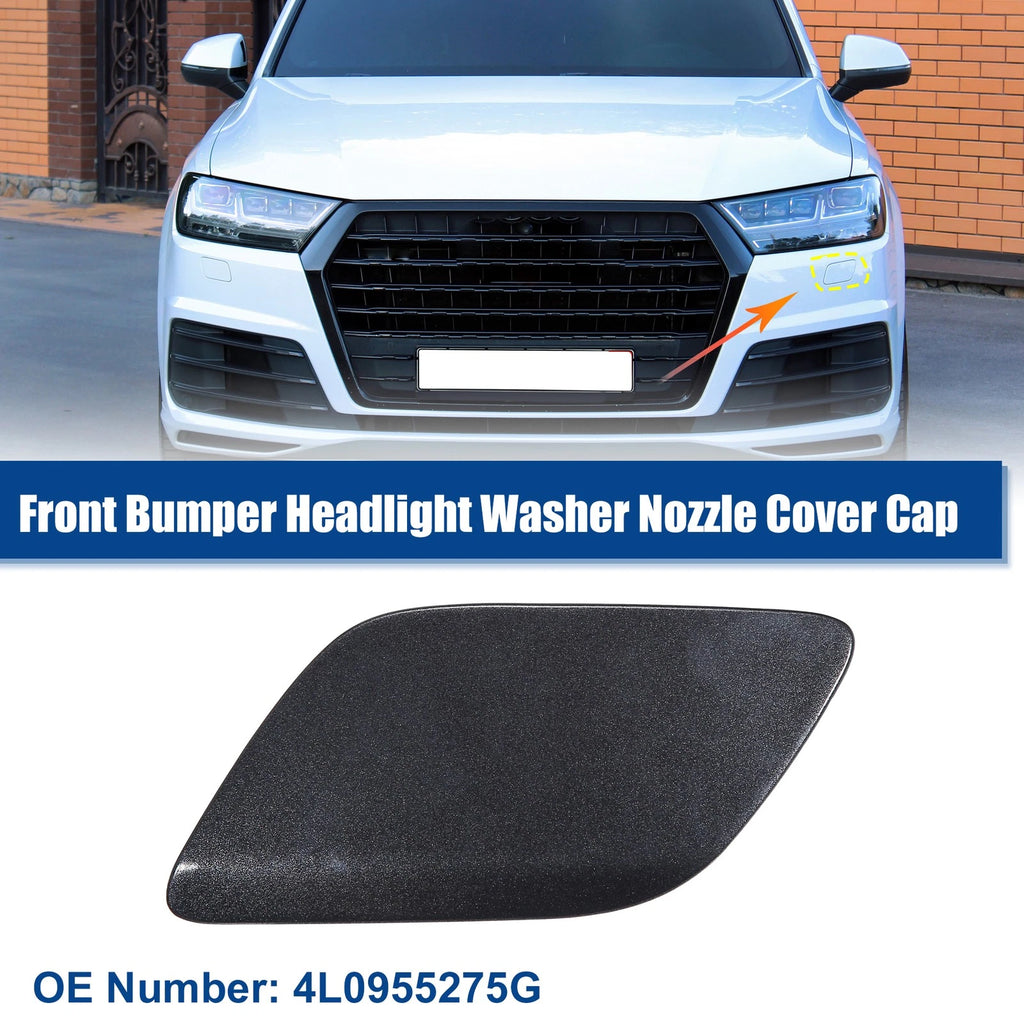 Front Left Headlight Washer Nozzle Cover for Audi Q7 (2007–2015) Deep Gray
