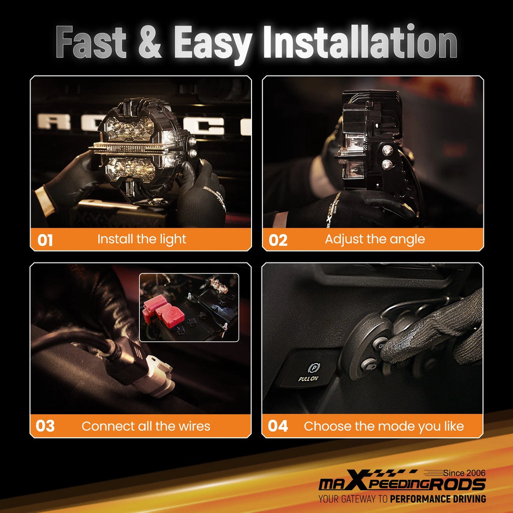 2X 160W LED Pod Lights for Universal Vehicles (IP68)