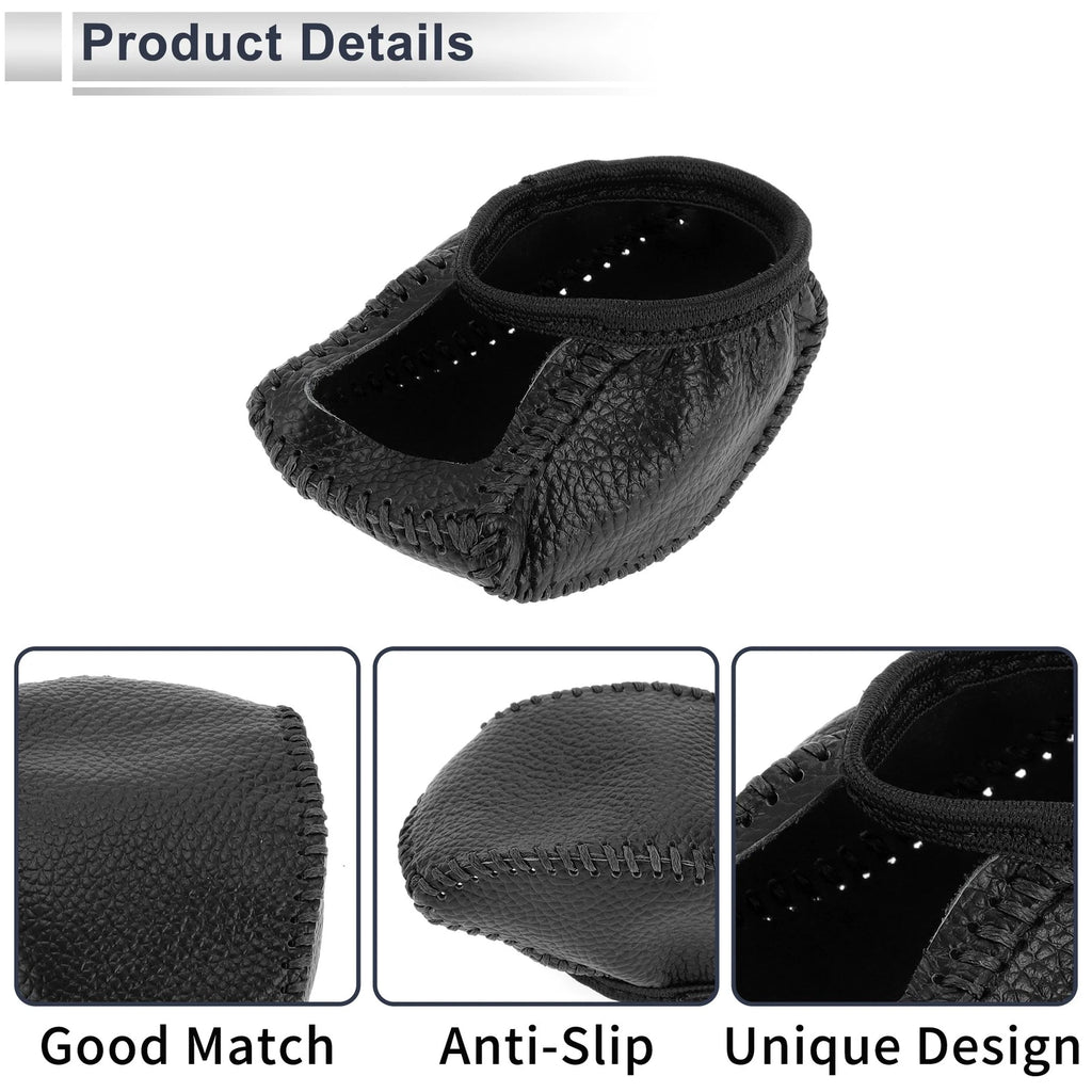 Gear Shift Knob Cover for Toyota RAV4 (2019–2024) Pebbled Black Faux Leather