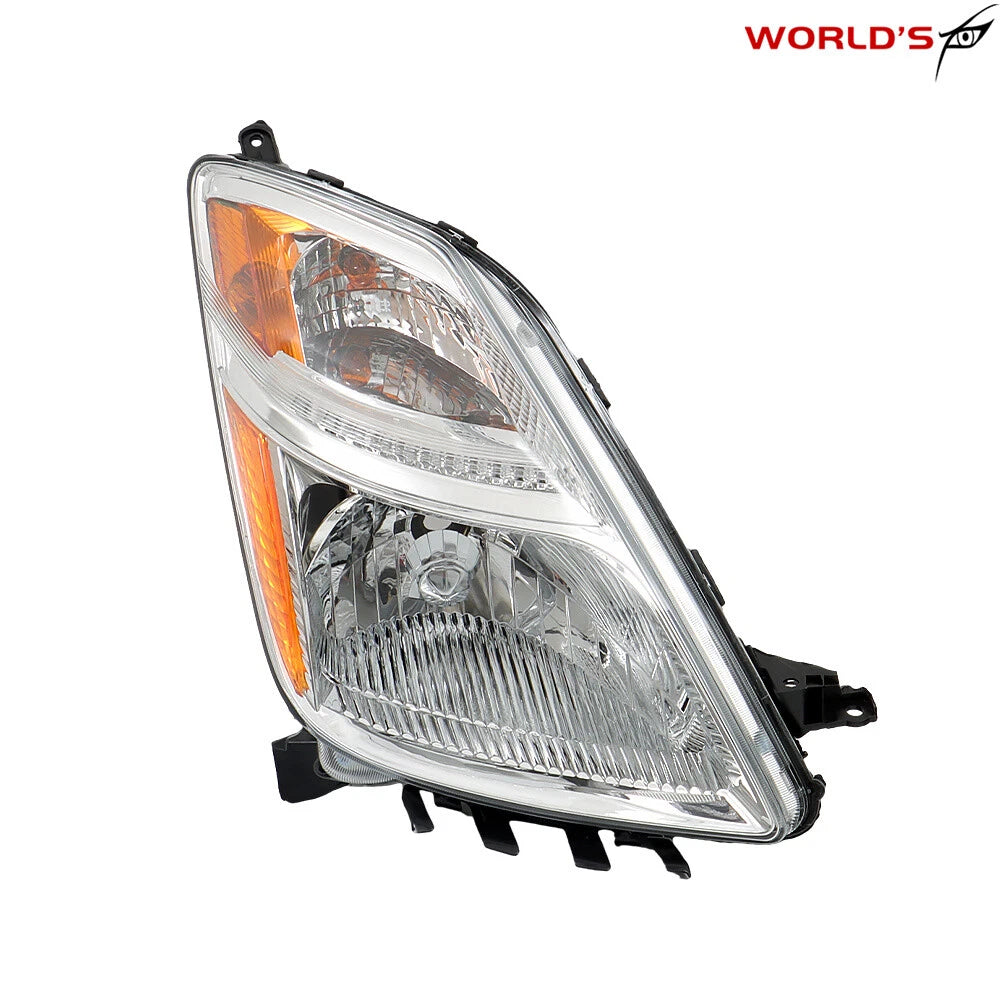 Set of 2 Chrome Bezel Headlights for Toyota Prius (2006–2009)