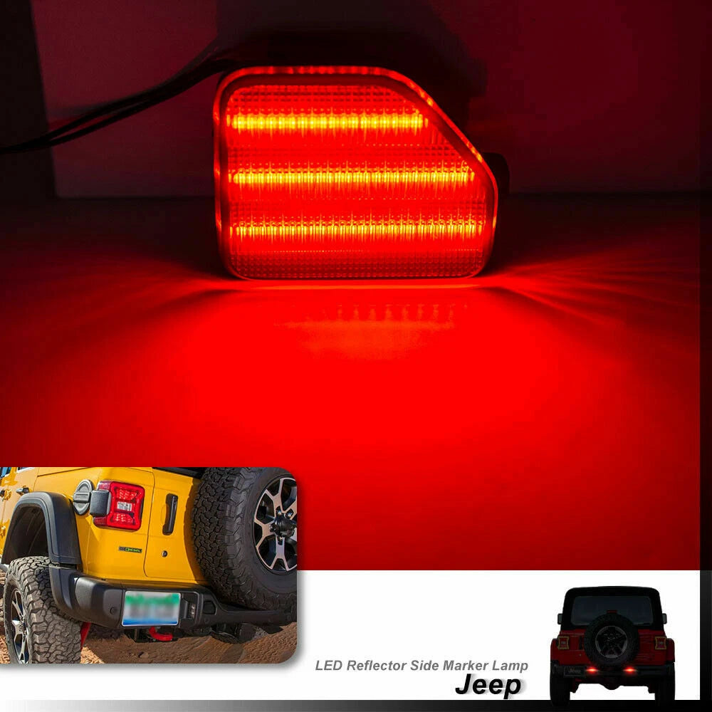 Set of 2 LED Rear Bumper Fog Lights for Jeep Wrangler JL (2018–Present)