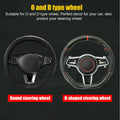 Steering Wheel Booster Cover for Universal Fit (Blue Carbon Fiber)