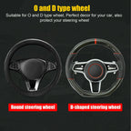 Steering Wheel Booster Cover for Universal Fit (Blue Carbon Fiber)
