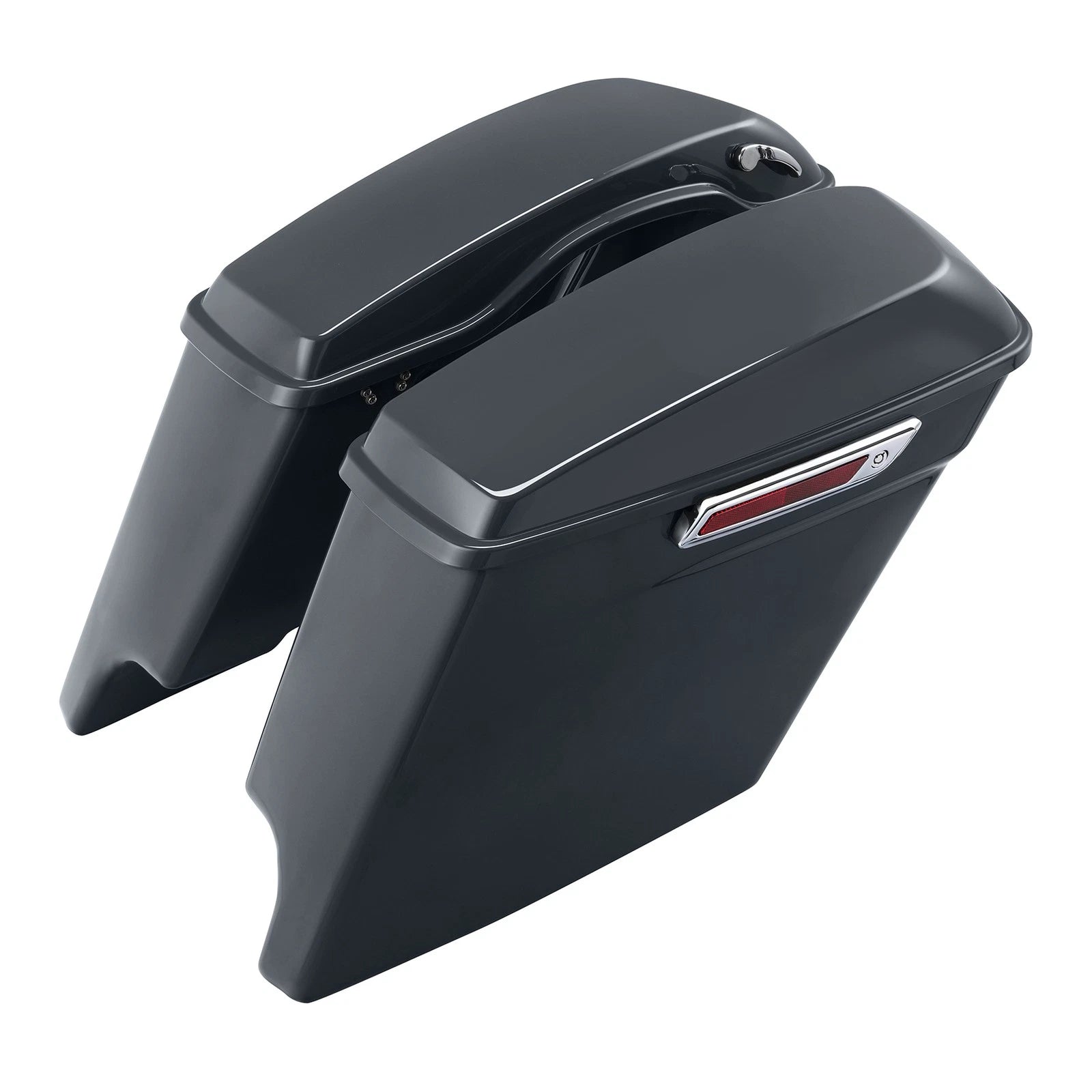 5" Stretched Hard Saddlebags for Harley Street Glide (2014–2023) Gunship Gray