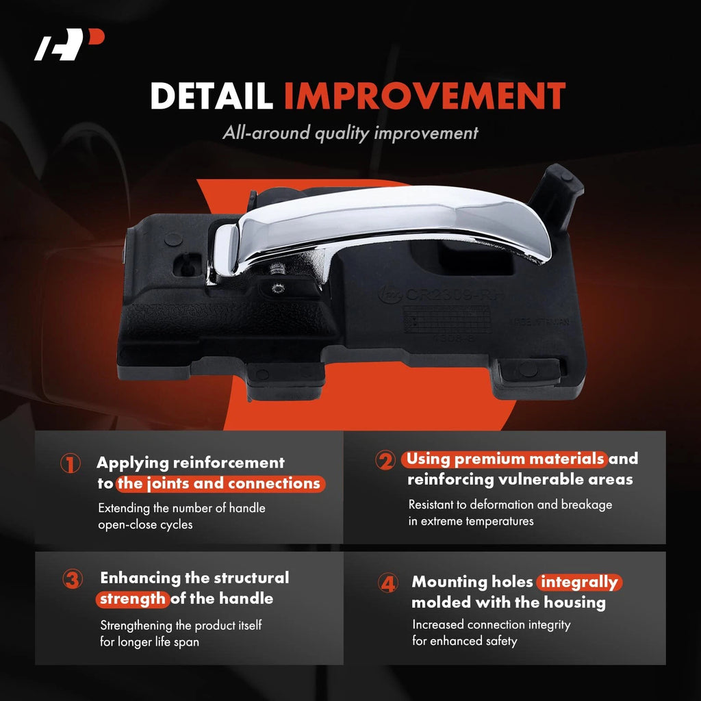 2X Front Interior Door Handle for Jeep Compass Patriot (2009-2017)