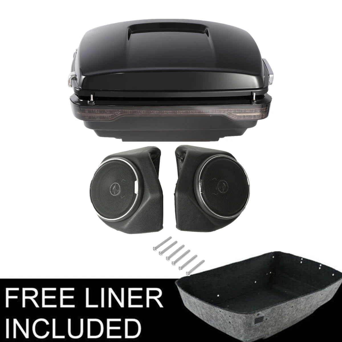 Smoke LED Tail Light Speakers for Harley Electra Road Glide (2014–2026)