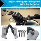 Adjustable Upper Fairing Side Wind Air Deflector for Harley Road Glide