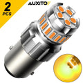 2X 1156 BA15S Amber LED Turn Signal Bulbs for