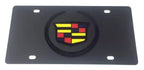 Cadillac Vanity License Plate Black With Hood Emblem Crest for CTS (2014–2019)