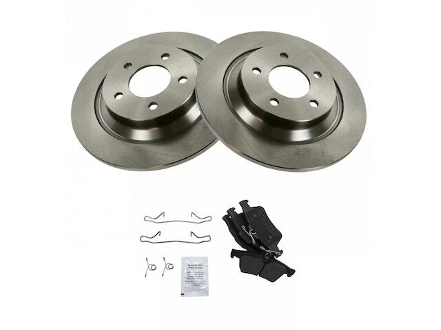 Rear Brake Pad and Rotor Kit for Mazda 5 (2007–2010, 2012–2015) QK468DW