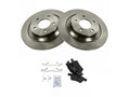 Rear Brake Pad and Rotor Kit for Mazda 5 (2007–2010, 2012–2015) QK468DW