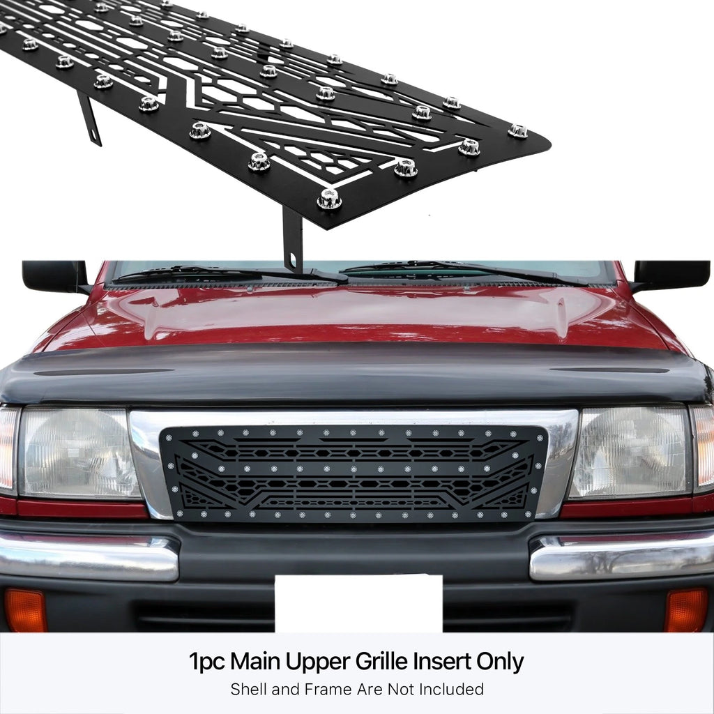 Stainless Black Laser Cut Grille for Toyota Tacoma (1998-2000)