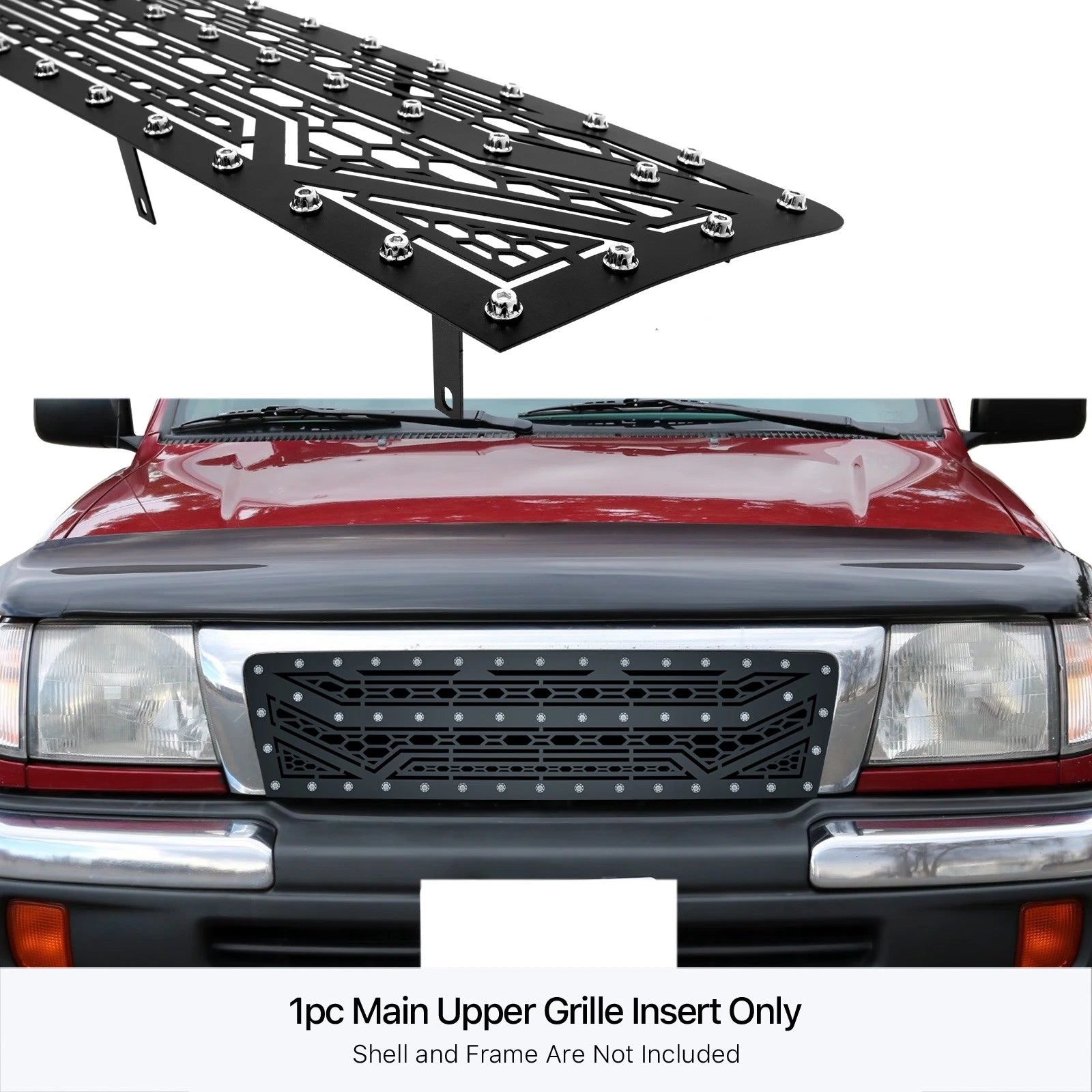 Stainless Black Laser Cut Grille for Toyota Tacoma (1998-2000)