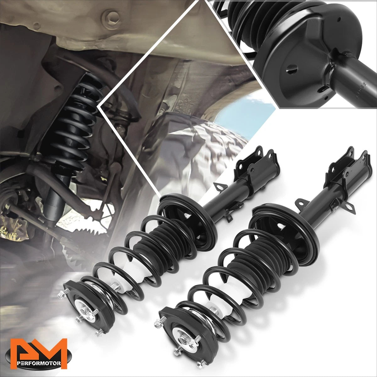 Complete Rear Struts Assembly w/Coil Spring for Toyota Corolla/Chevy Prizm (1993–2003)
