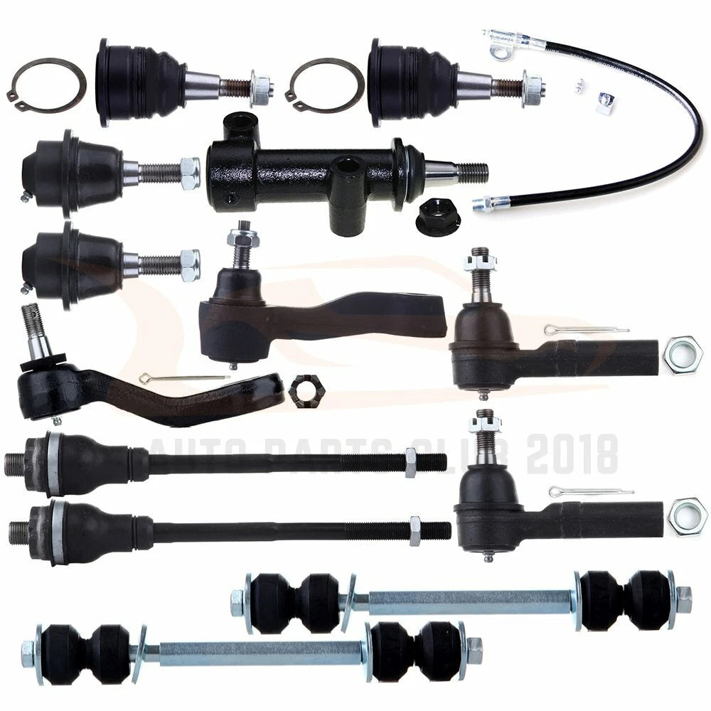 Set of 13 Front Ball Joints Tie Rods Idler Arms for Chevy Silverado 2500 (1999–2000)