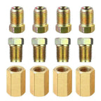 Set of 12 Brake Line Repair Female Unions & Inverted Nuts Fittings