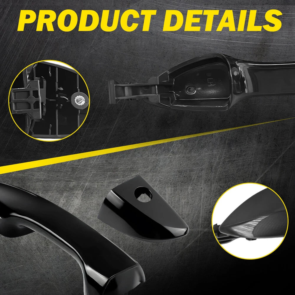 Exterior Door Handle for Toyota Corolla (2014-2016) Smooth Black