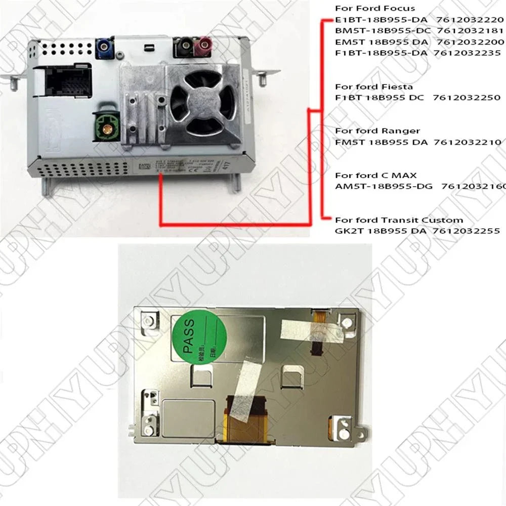 5" LCD Display Screen for Ford Fiesta, Focus, Kuga, Ranger, Transit, C-Max (2008-2023)