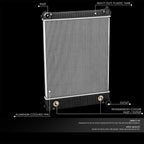 2-Row Aluminum Radiator for Freightliner FS65 M2 106 (2004–2008)