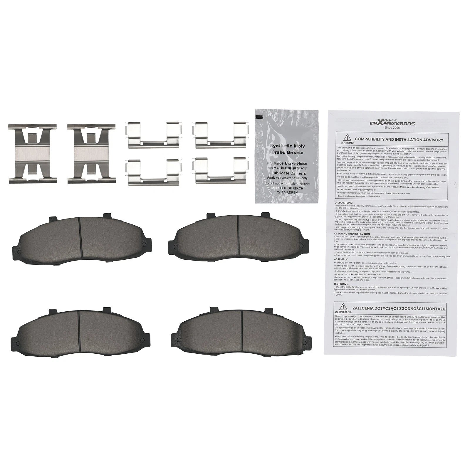 Front Brake Pads Kit for Ford F-150 Heritage (2004) & Lincoln Blackwood (2002)