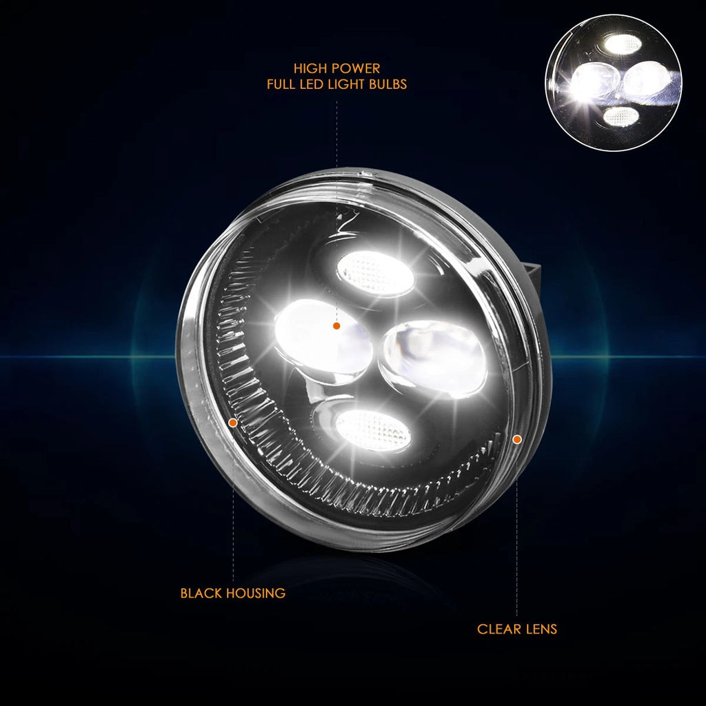 Clear Lens LED Projector Fog Light Lamp for GMC Sierra 1500-3500 (2007–2014)