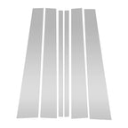Set of 6 Door Pillar Window Trim for Ford Expedition (1997–2017) Silver Tone