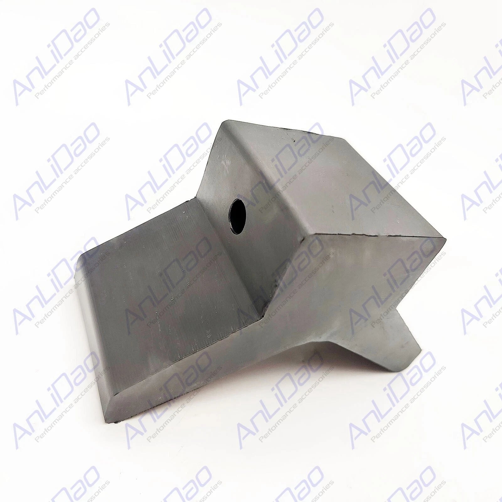 3 Inch Mounting Width V Bow Stop for Boat Trailer (Black Rubber)