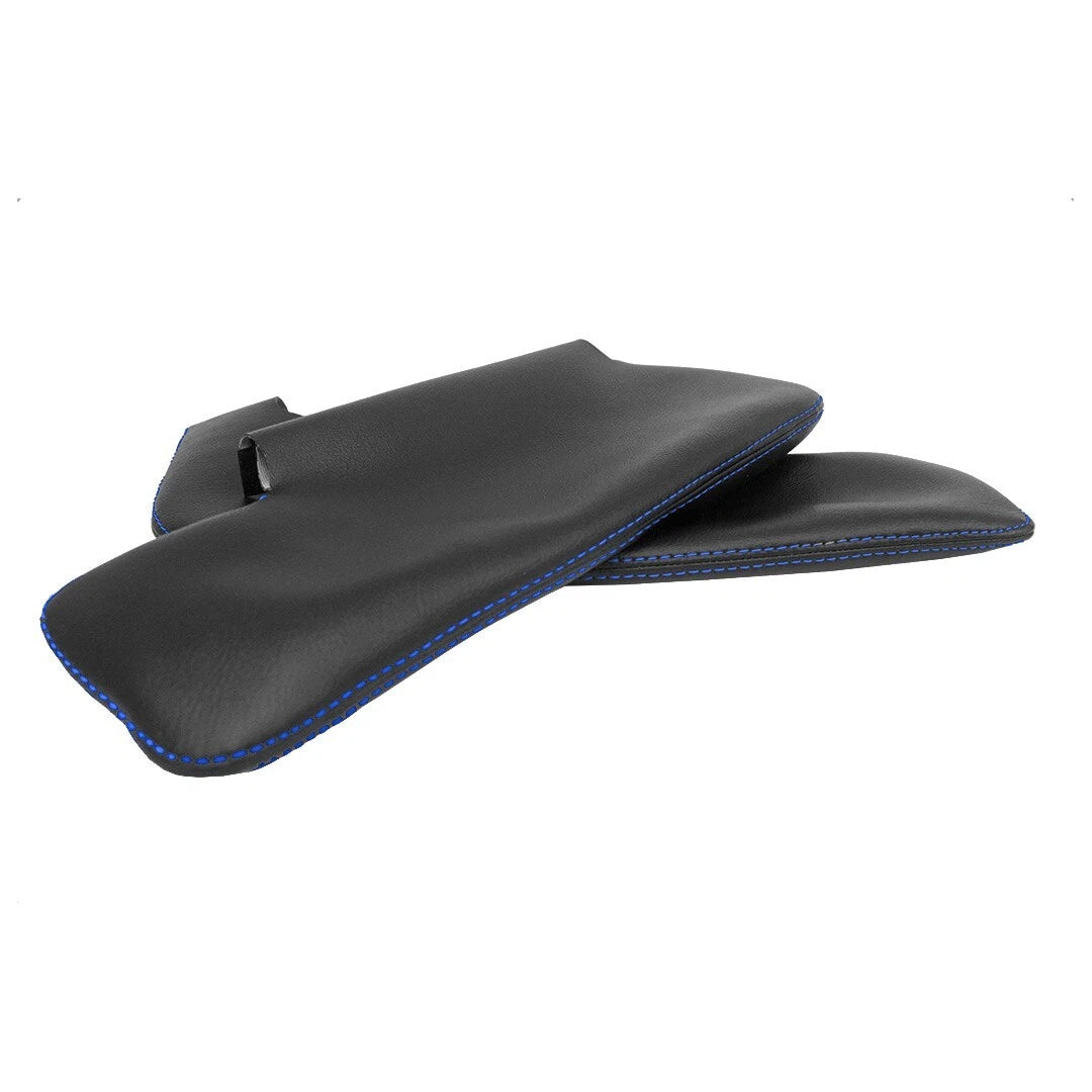 Sunvisor Covers for Ford Mustang (2005–2009) Blue Stitch PVC Leather